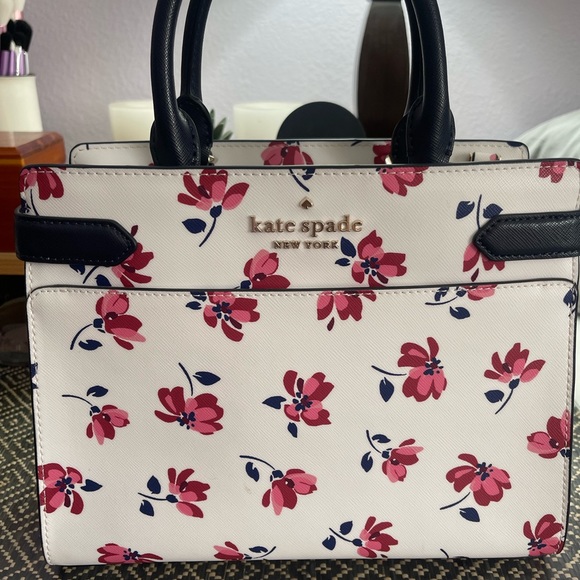 Kate Spade Staci tea garden satchel with matching wallet - Picture 8 of 10